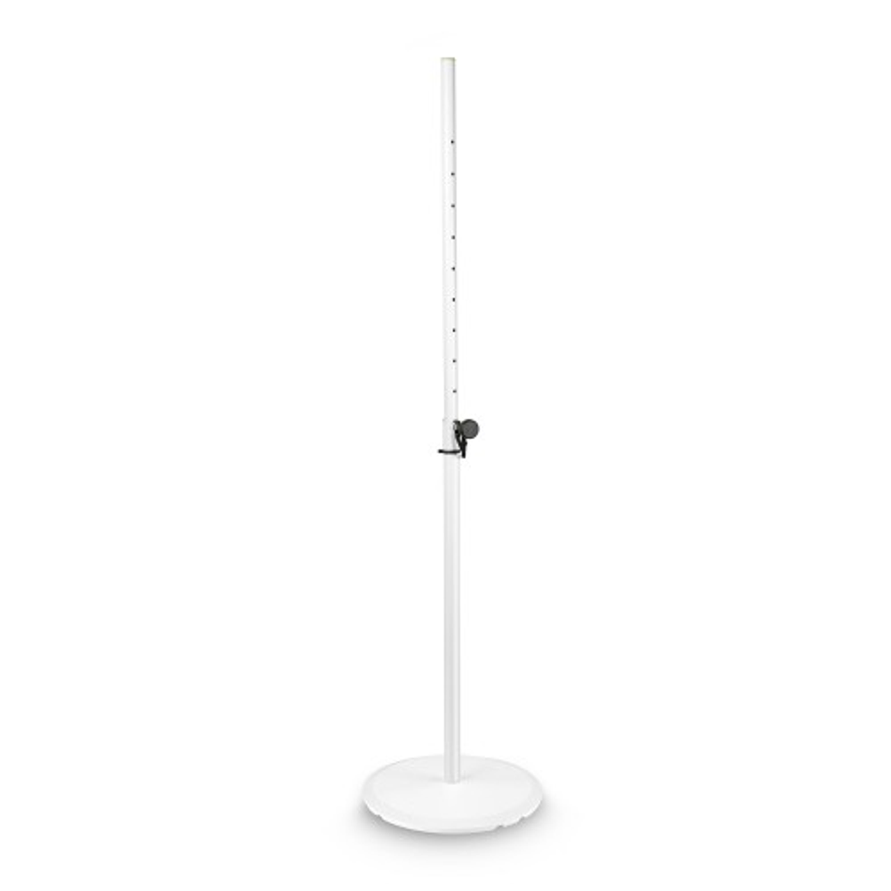 GRAVITY Speaker Stand with Round Cast Iron Base, White